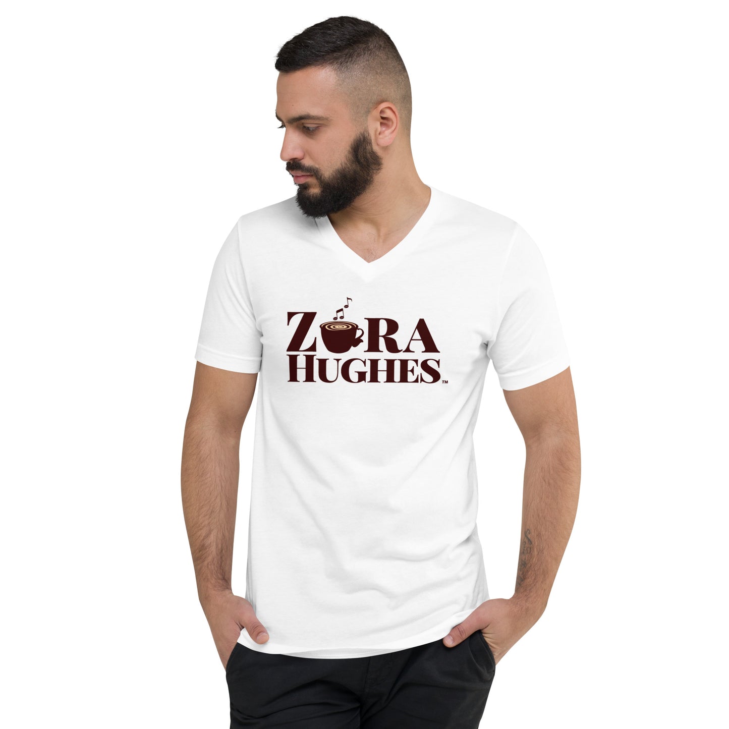 Unisex Short Sleeve V-Neck T-Shirt - ZoraHughes™
